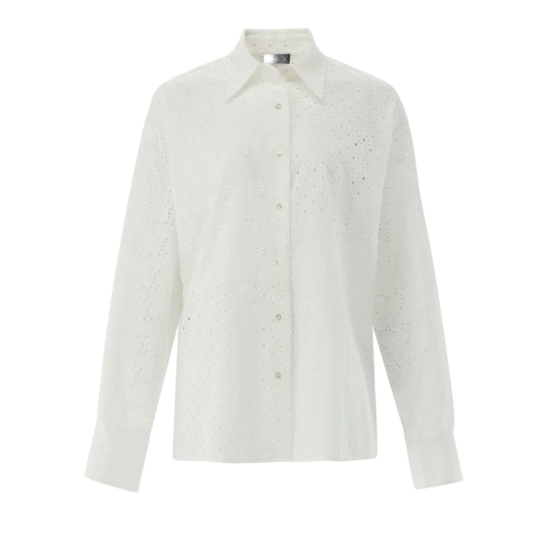 VAN LAACK Bluse Bluse Modern Fit Uni weiss