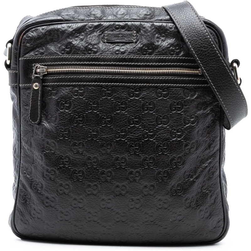 Gucci Schultertasche Guccissima Crossbody schwarz