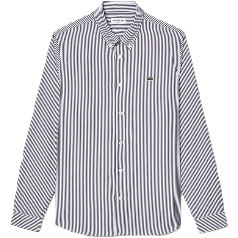 Lacoste Legeres Oberteil chemise en coton biologique grau