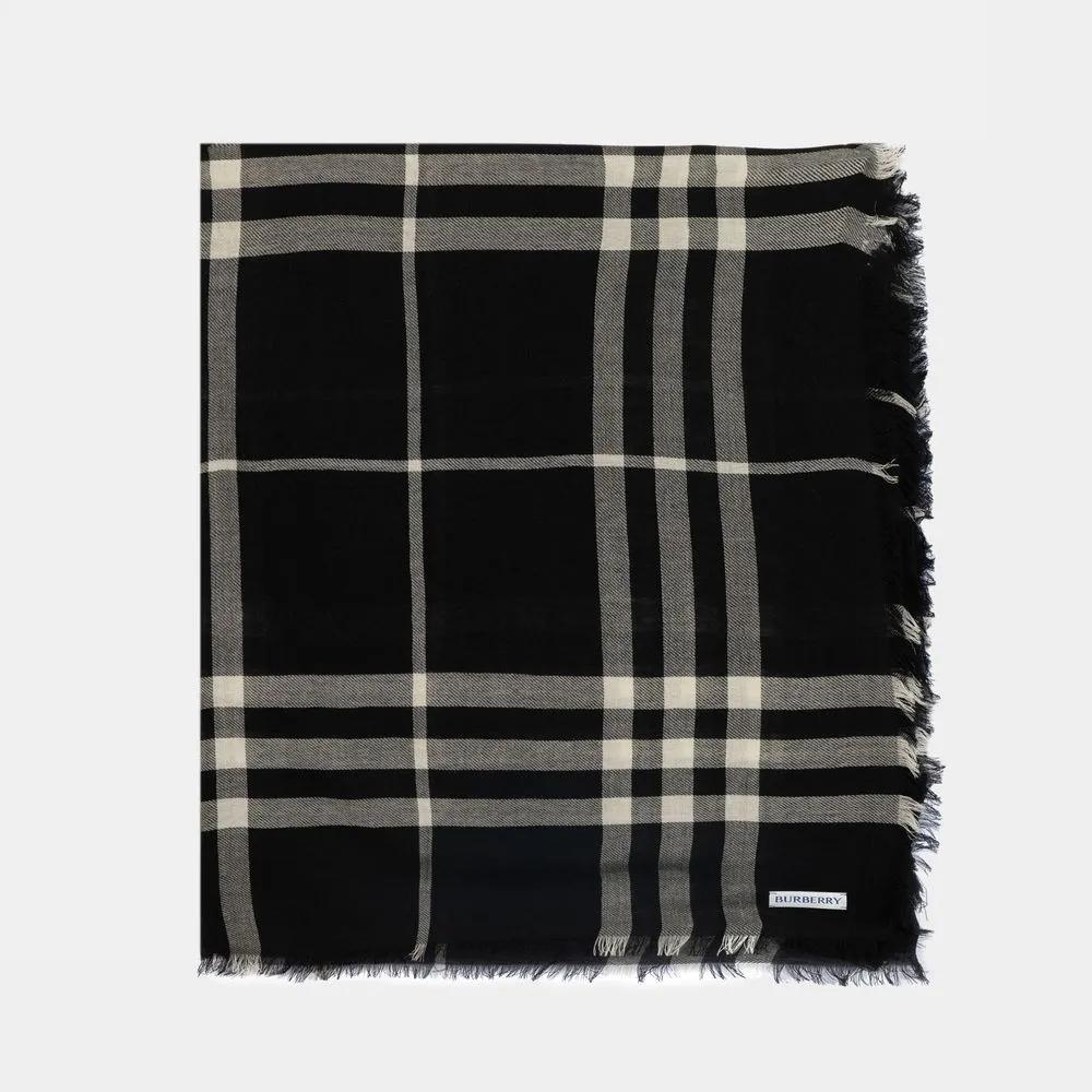 Black burberry scarf on sale