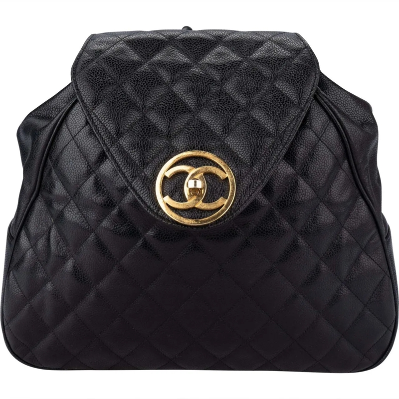 Chanel Sac à bandoulière Chanel Quilted Caviar Leather Chain Backpack mehrfarbig