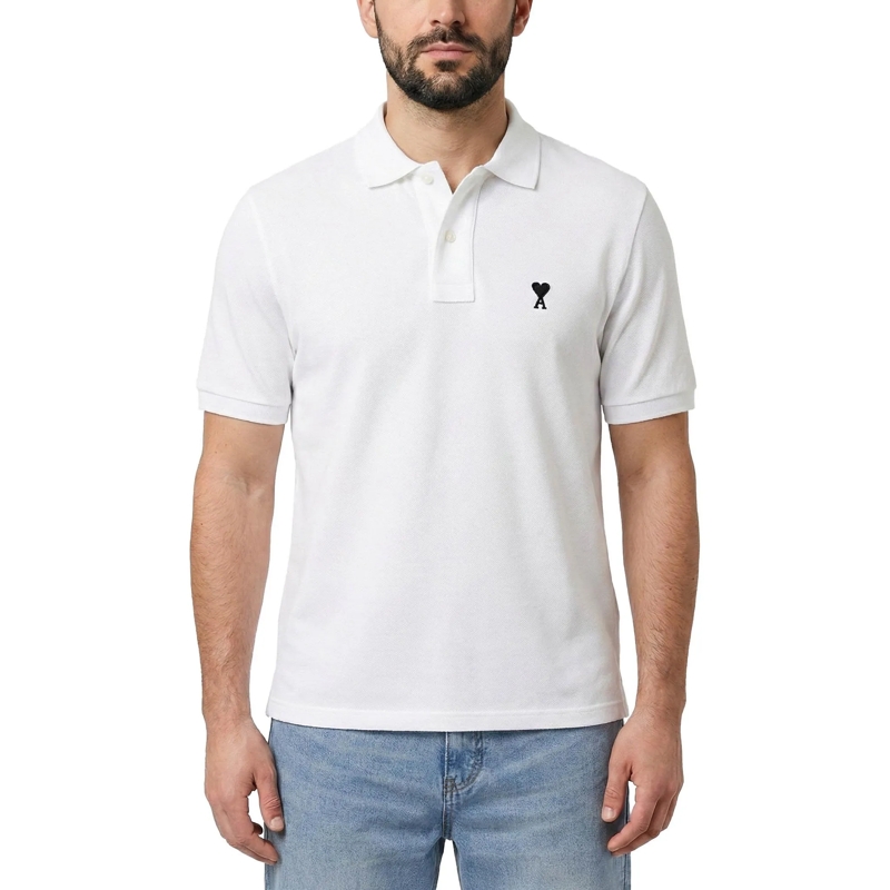 AMI Paris Polo Poloshirt mit Logo weiß(Image 2)