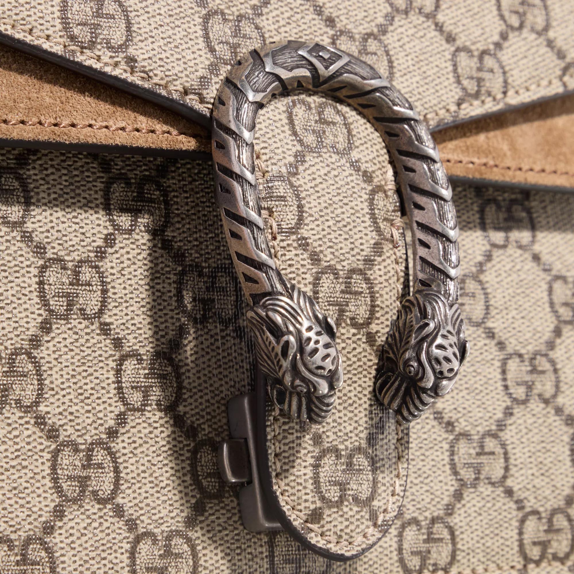 Gucci Dionysus GG Supreme Mini Shoulder Bag Beige Taupe Crossbody Bag