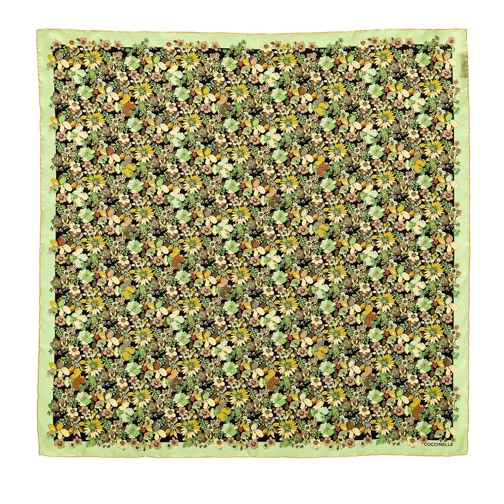 Coccinelle Flower Field Foulard Scarve Multicolour Tea Green Halsduk
