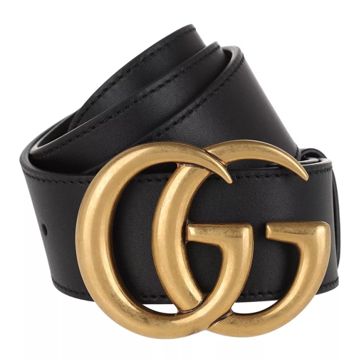Gucci Double G Belt Leather Nero Ledergürtel