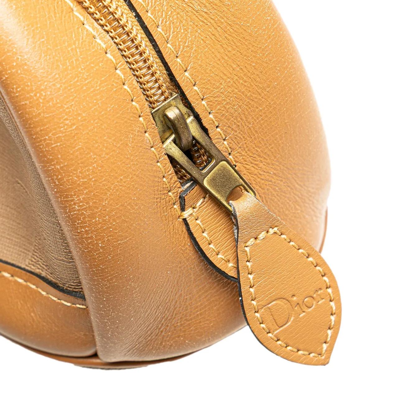 Thumbnail - Christian Dior Kosmetiktaschen - Coated Canvas and Leather Cosmetic Pouch - Gr. unisize - in Braun - für Damen