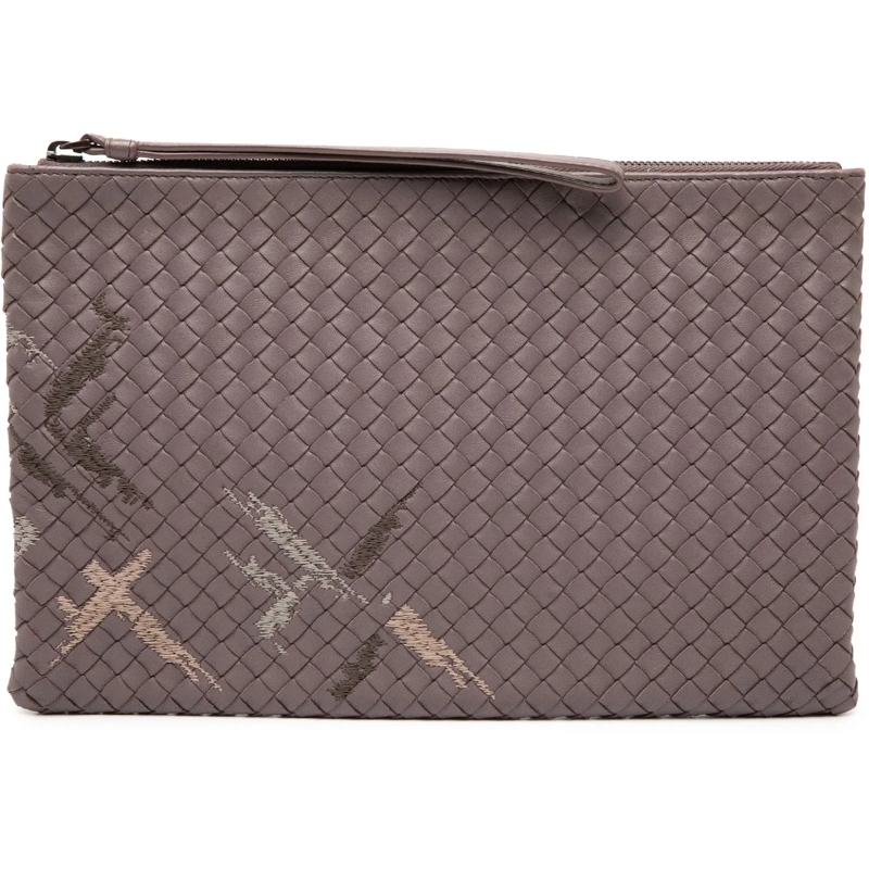 Bottega Veneta Clutch Nappa Intrecciato Stitched Clutch braun