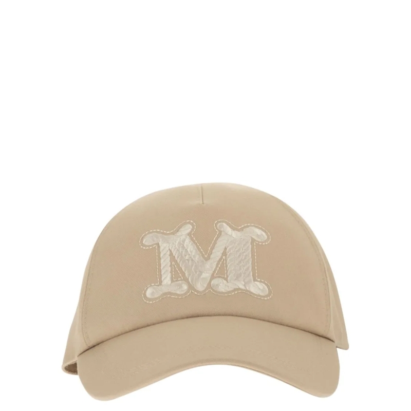 Max Mara Hoed Mxaribaldo - Water-Repellent Gabardine Baseball Ca Neutrals