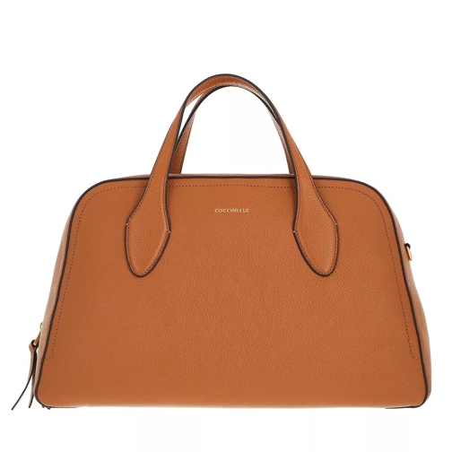 Coccinelle Gitane Handbag Grained Leather  Caramel Bowling Bag