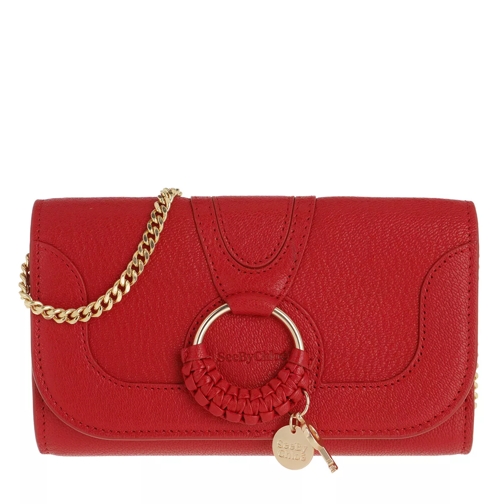 See By Chloé Hana Wallet On Chain Red Pochette