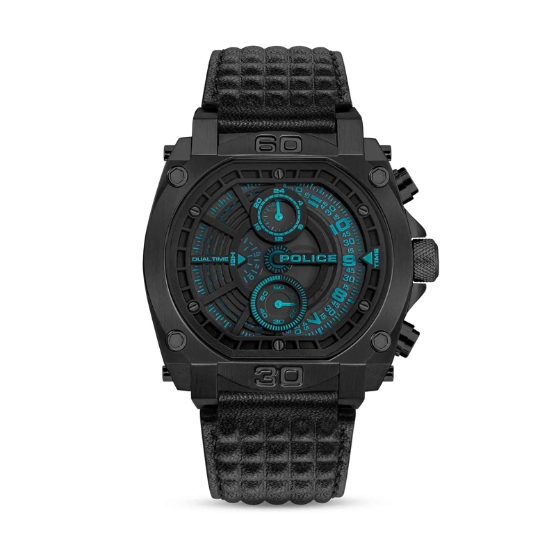 Police Automatikuhr Quarzuhr Norwood schwarz