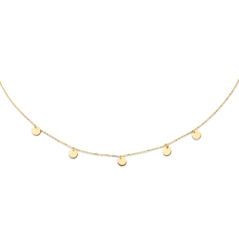Jackie Gold Mittellange Halskette Jackie Discs Necklace Gold