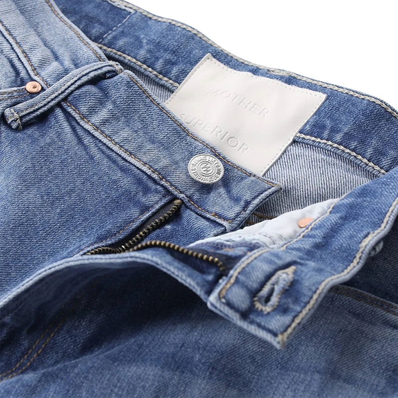 Mother Jeans Bootcut Jeans The Doozy Fray blau(Image 3)