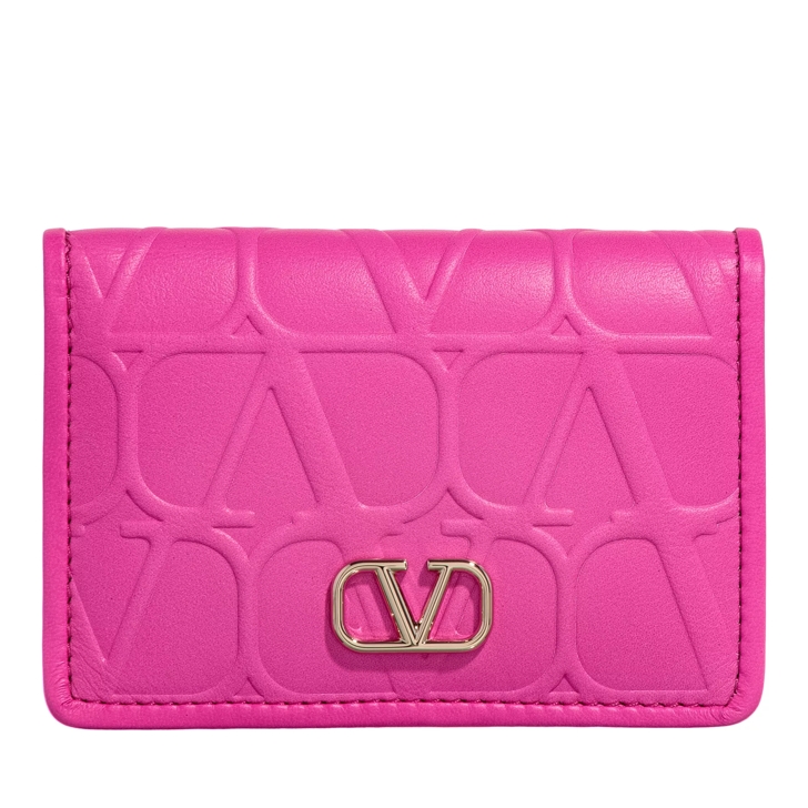 Valentino Garavani Continental Wallet Pink Bi Fold Wallet