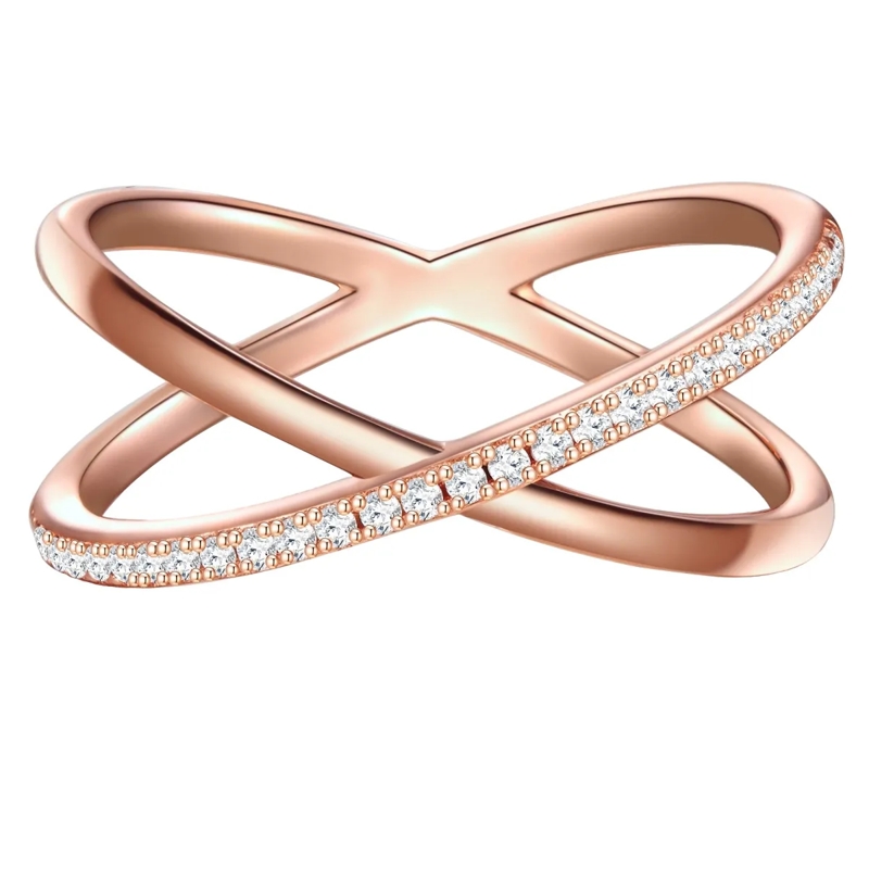 Glanzstücke München Ring Sterling Silber Ring Zirkonia rosegold