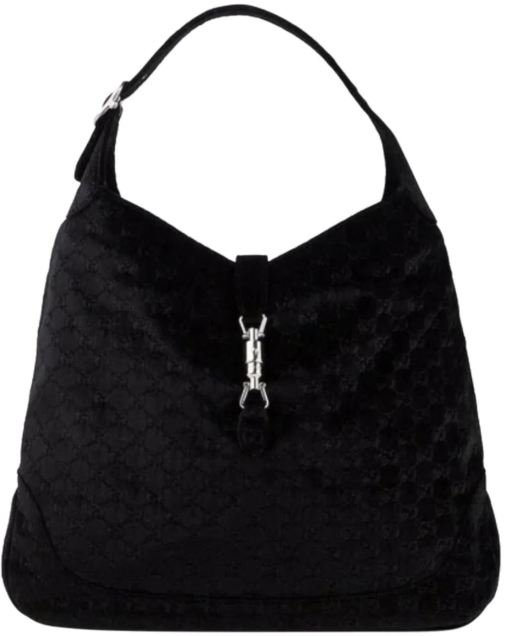 Thumbnail - Gucci Hobo Bags - Borsa Jackie 1961 media in velluto - Gr. unisize - in Schwarz - für Damen