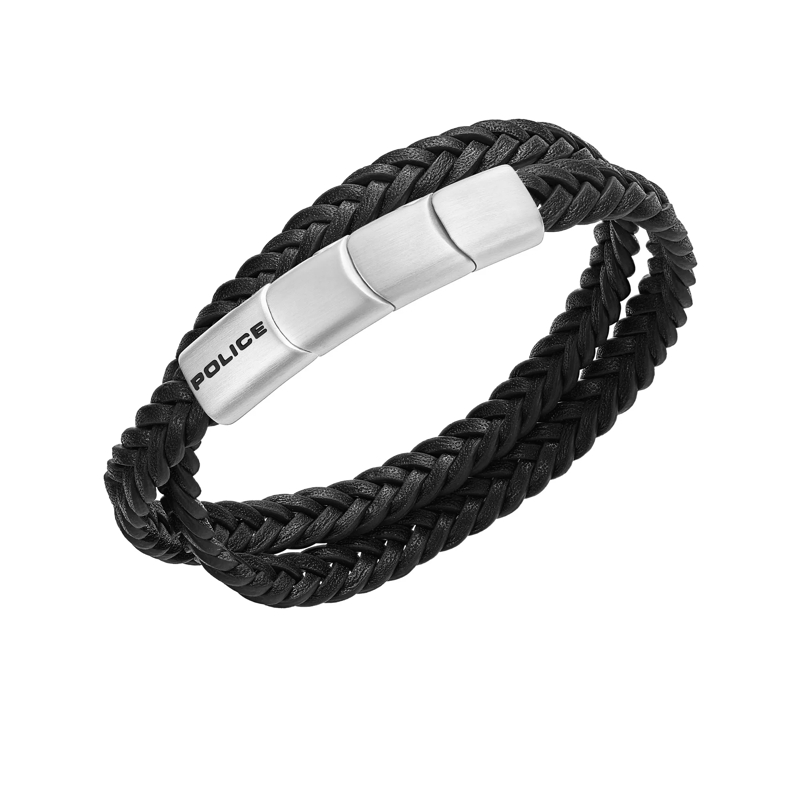 Police Armband Armband Braid- Herrenarmband- Farbe: schwarz-  schwarz