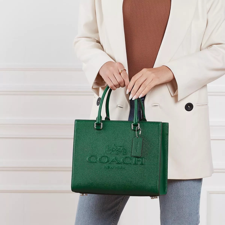 Green leather coach discount bag