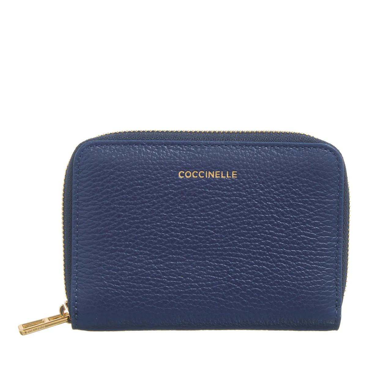 【関税&送料込】Coccinelle Wallets Blue COCCINELLE Metallic Soft Wallet Grained Leather Azul | modeherz