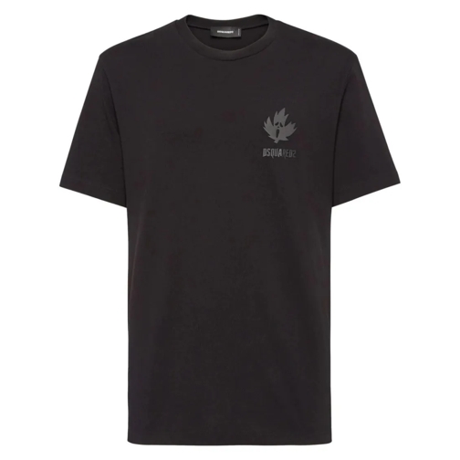 Dsquared2 Logo-Print Cotton T-Shirt Black T-tröjor