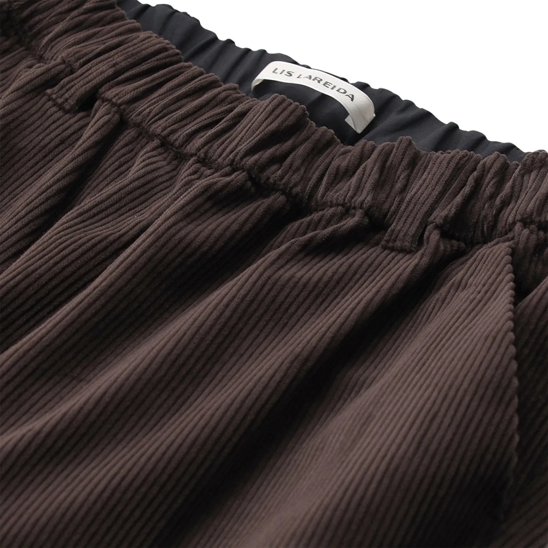 Lis Lareida Pantalon en velours côtelé Cordhose aus Baumwoll-Mix braun(Image 12)