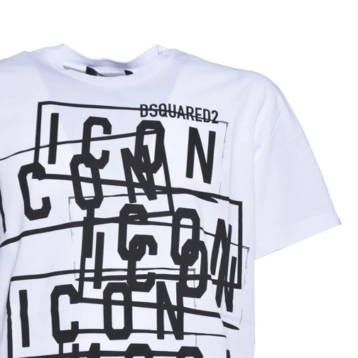 Dsquared2 T-shirts White Cotton Icon Stamps T-Shirt White (Image 3)