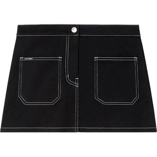 Courrèges Midi-Röcke Mini Skirt Seams schwarz