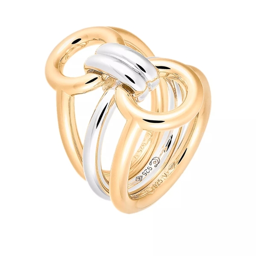 Charlotte Chesnais Tryptich Ring Yellow Gold Anello bicolore