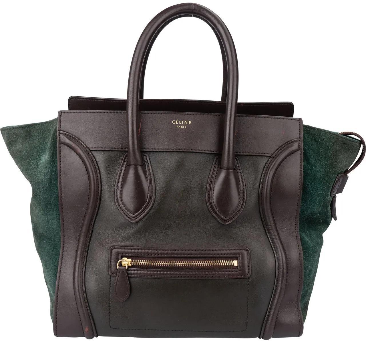 Celine Crossbody Bags - Celine Tricolor Leather Luggage Handbag - Gr. unisize - in Grün - für Damen