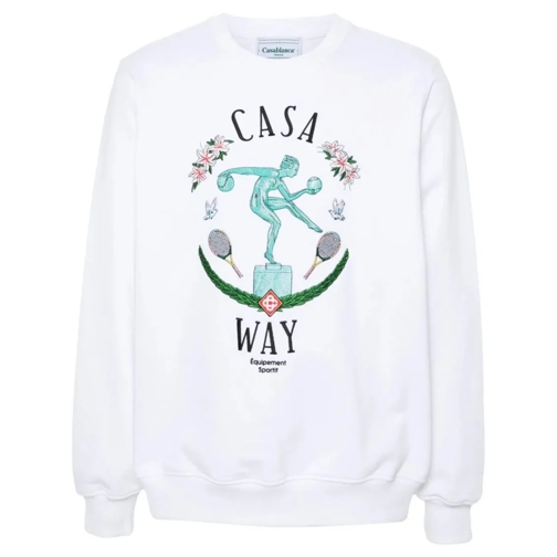 Casablanca Sweatshirts Statue En Marbre Embroidered Sweatshirt White