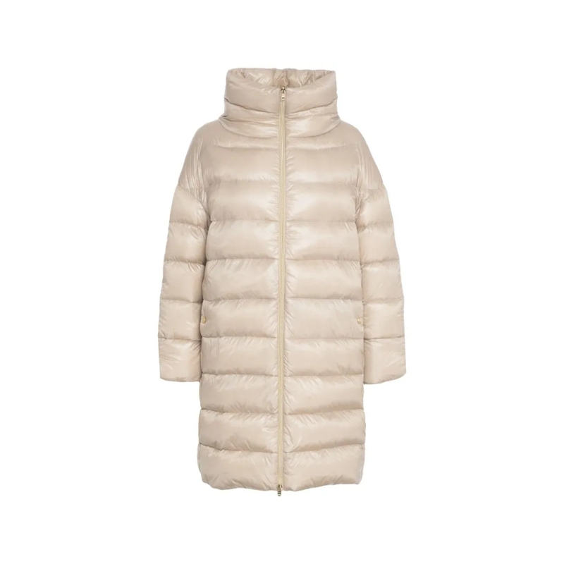 Herno  Long Quilted Down Jacket Neutrals