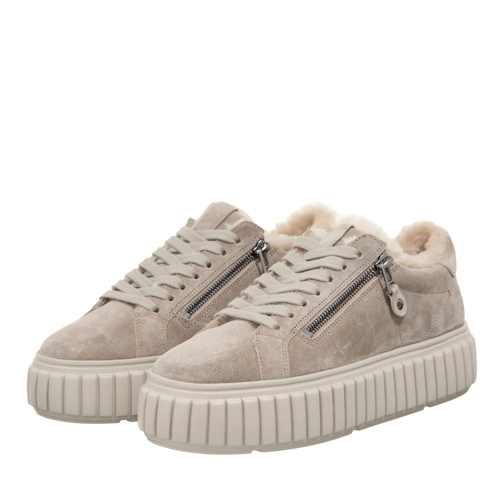 Kennel & Schmenger Low-Top Sneaker ZAP Suede/Lammfell elefant/nat Scr