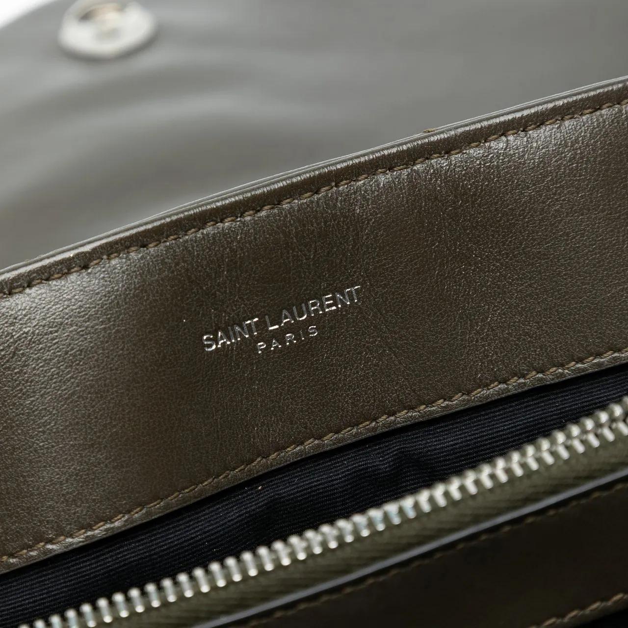 Thumbnail - Saint Laurent Hobo Bags - Medium Matelasse Leather Monogram LouLou Chain Bag - Gr. unisize - in Grün - für Damen