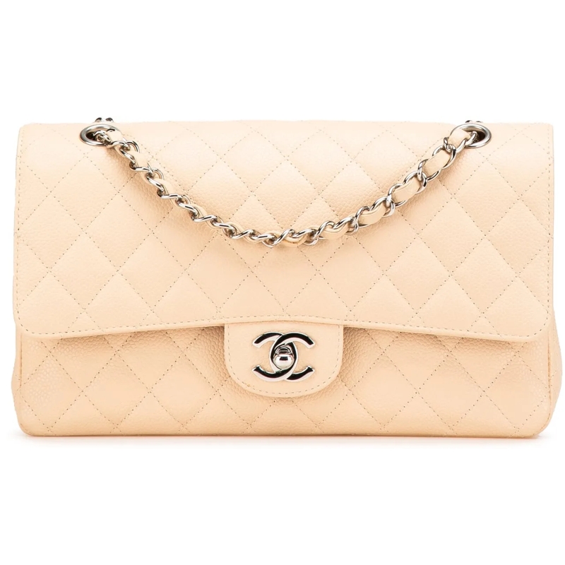 Chanel Sac à bandoulière Medium Classic Caviar Double Flap braun