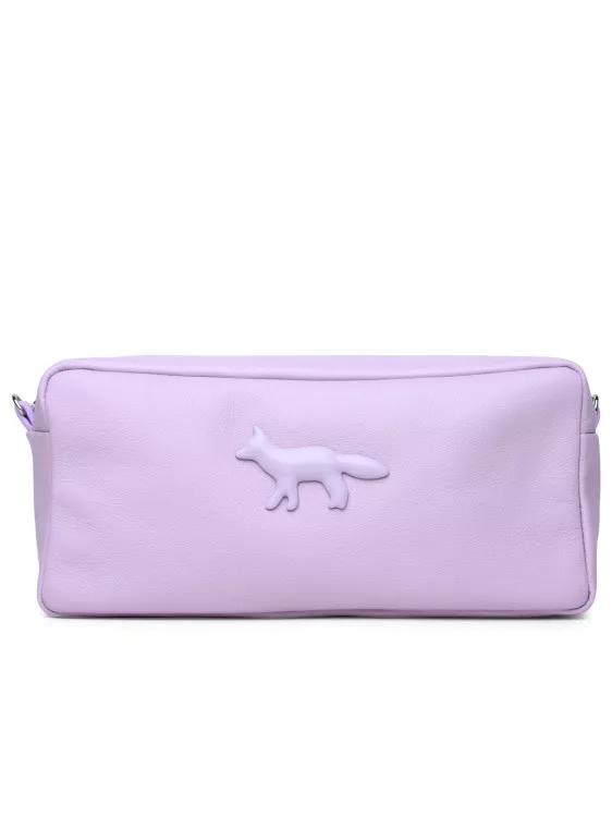 Maison Kitsune Shopper - %27Cloud%27 Lilac Leather Bag - Gr. unisize - in Lila - für Damen