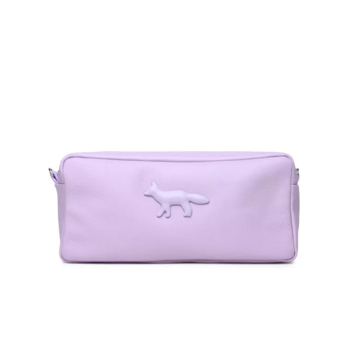 Maison Kitsune 'Cloud' Lilac Leather Bag Purple Schultertasche