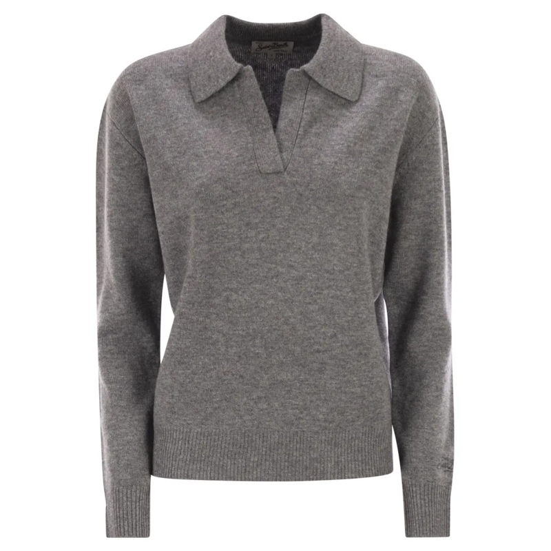 Mc2 Saint Barth Trui Eze - Polo Neck Jumper Grey