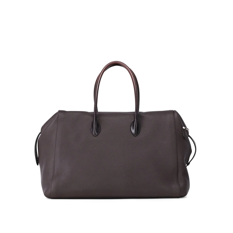 Santoni Schultertasche Weekender aus Leder braun(Image 2)