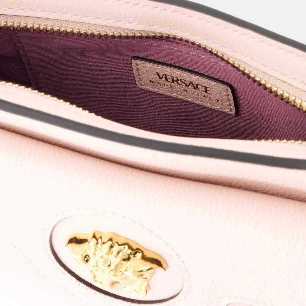 Versace Hobo bags Mini Vitello Shoulder Bag Leather Pink in roze