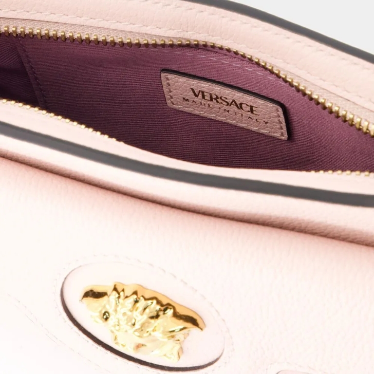 Versace Mini Vitello Shoulder Bag - Leather - Pink Pink
