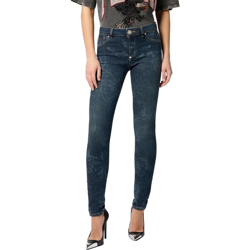 Philipp Plein Skinny-Leg-Jeans Diese Jeggings verleihen dem alltäglichen Styling  dunkel-blau(Image 3)