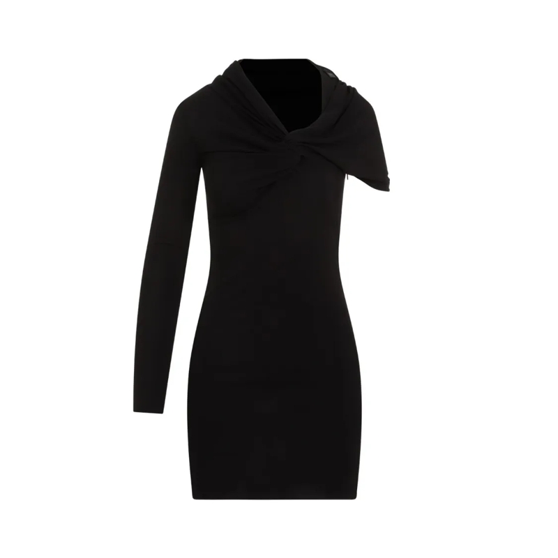 Saint Laurent Mini-robe Black Viscose Mini Dress Black