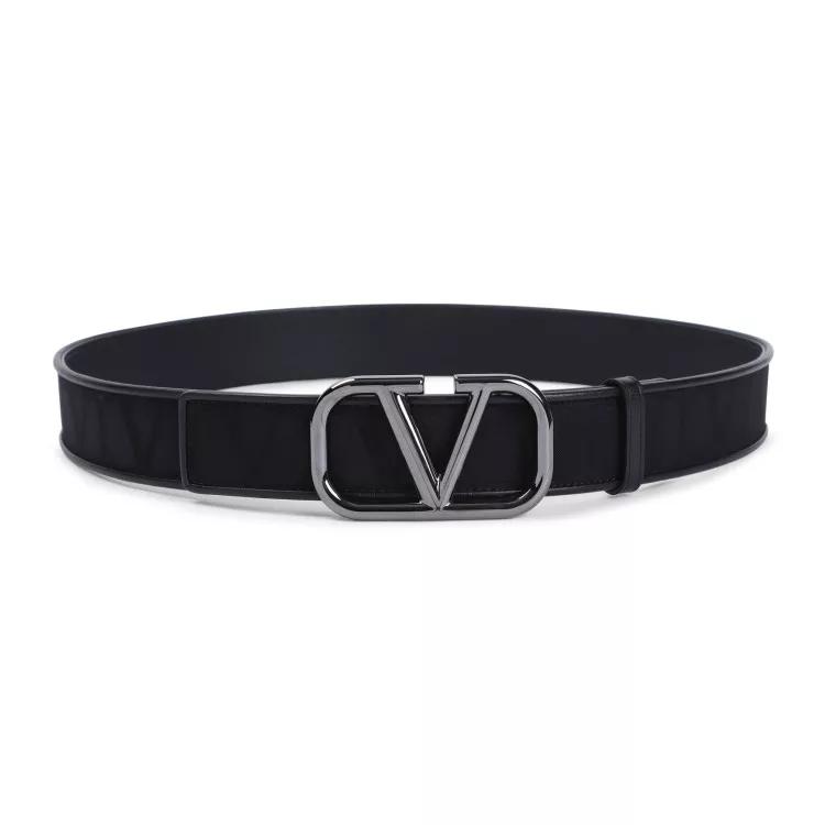 VALENTINO Gürtel - Vlogo Signature Buckled Belt - Gr. 100 - in Schwarz - für Damen