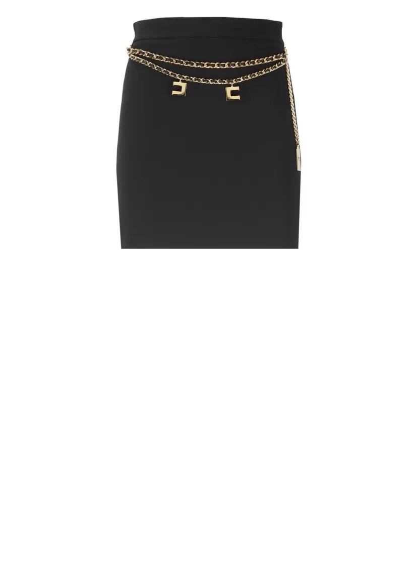 Elisabetta Franchi - Crepe Mini Skirt - Größe 42 - schwarz