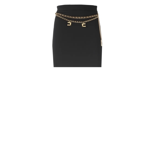 Elisabetta Franchi Mini jupes Crepe Mini Skirt Black