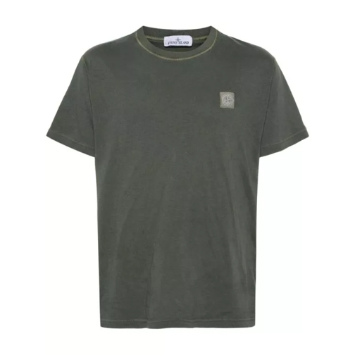 Stone Island Green Cotton Jersey T-Shirt Grey 