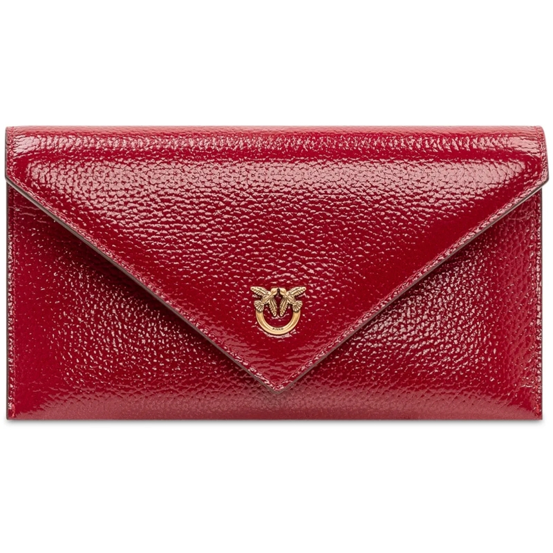 Pinko Clutch Pochette Flat Mini con Zip braun