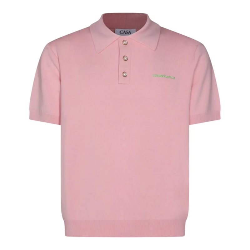 Casablanca Polo shirt Short-Sleeved Polo Shirt In Soft Pink Pink