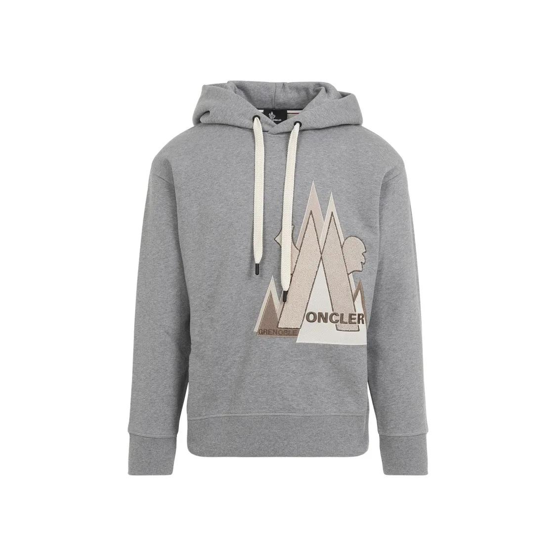 Moncler - Cotton Hoodie - Größe S - grau