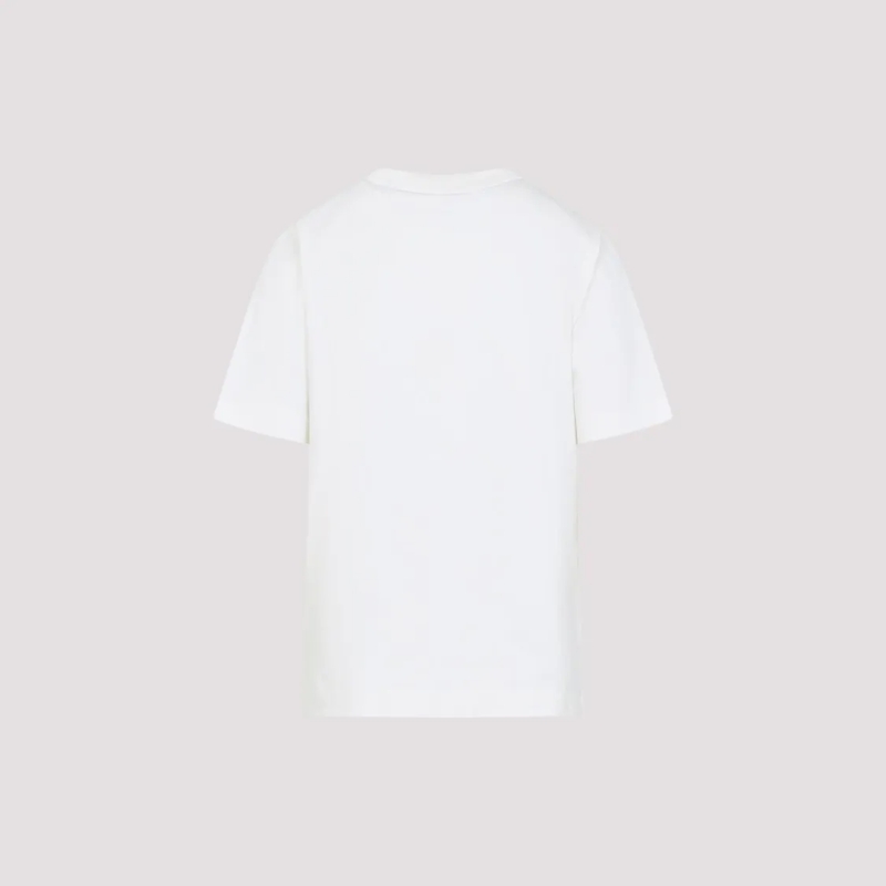 Burberry T-shirt Cotton T-Shirt With Subtle Logo Patch White